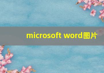 microsoft word图片